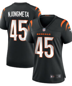 Maema Njongmeta 45 Cincinnati Bengals Women's Game Jersey - Black JS8605 nicesnker
