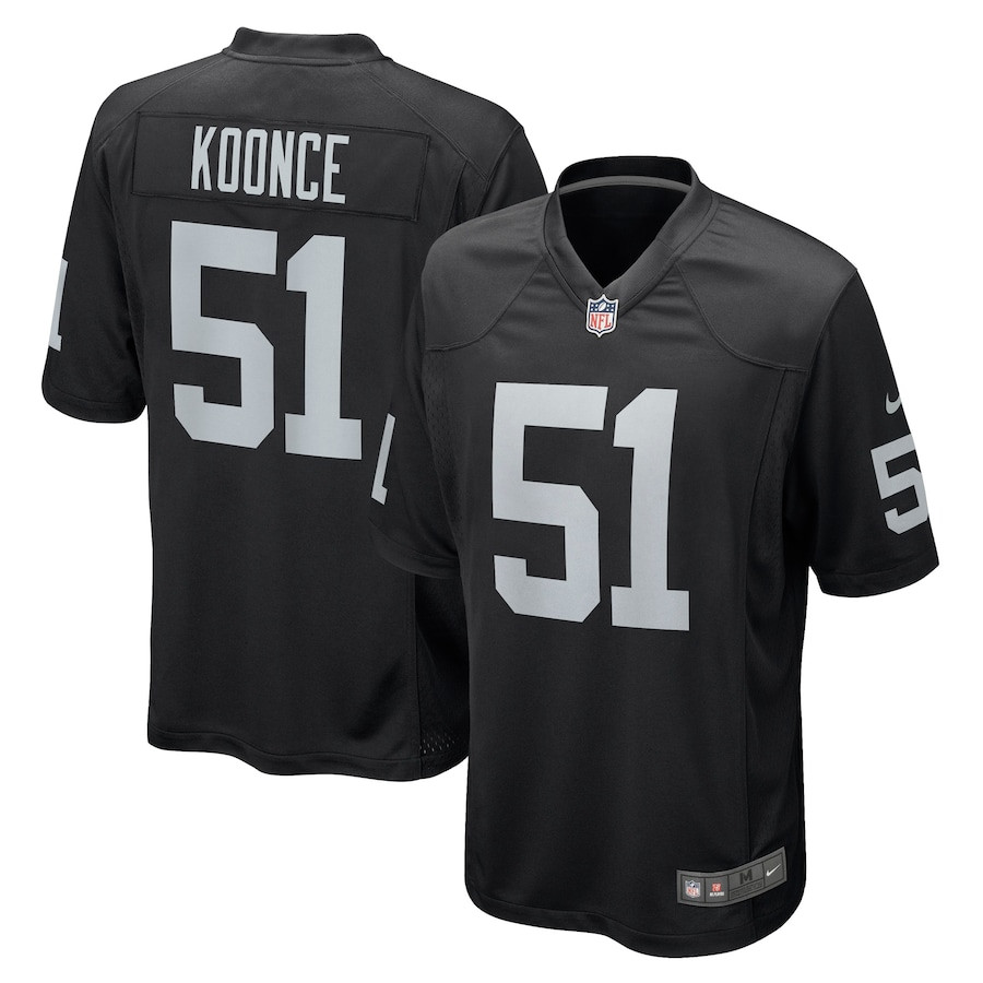 Malcolm Koonce 51 Las Vegas Raiders Men Game Jersey - Black JS5888 nicesnker
