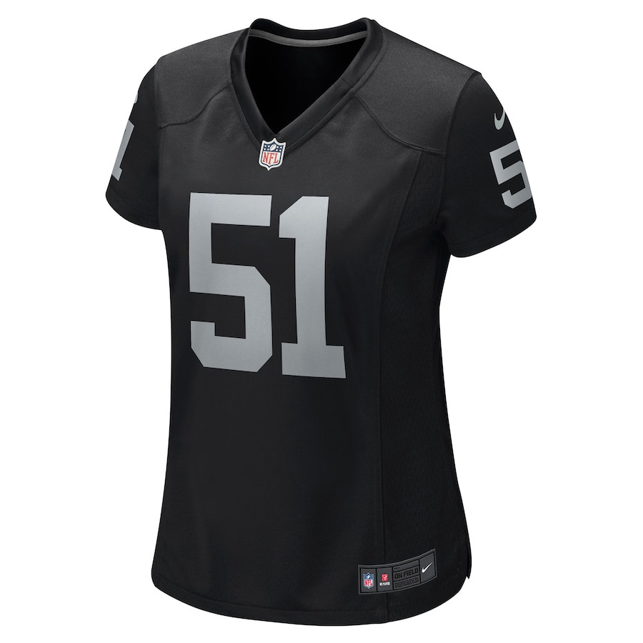 Malcolm Koonce 51 Las Vegas Raiders Women Game Jersey - Black JS9891 nicesnker - Image 2