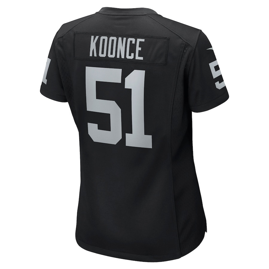 Malcolm Koonce 51 Las Vegas Raiders Women Game Jersey - Black JS9891 nicesnker - Image 3