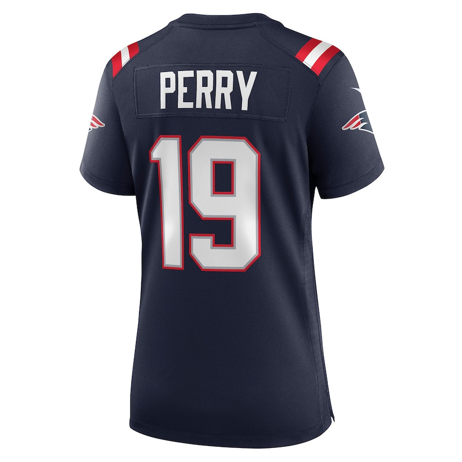 Malcolm Perry 19 New England Patriots Women Game Jersey - Navy JS1575 nicesnker - Image 3