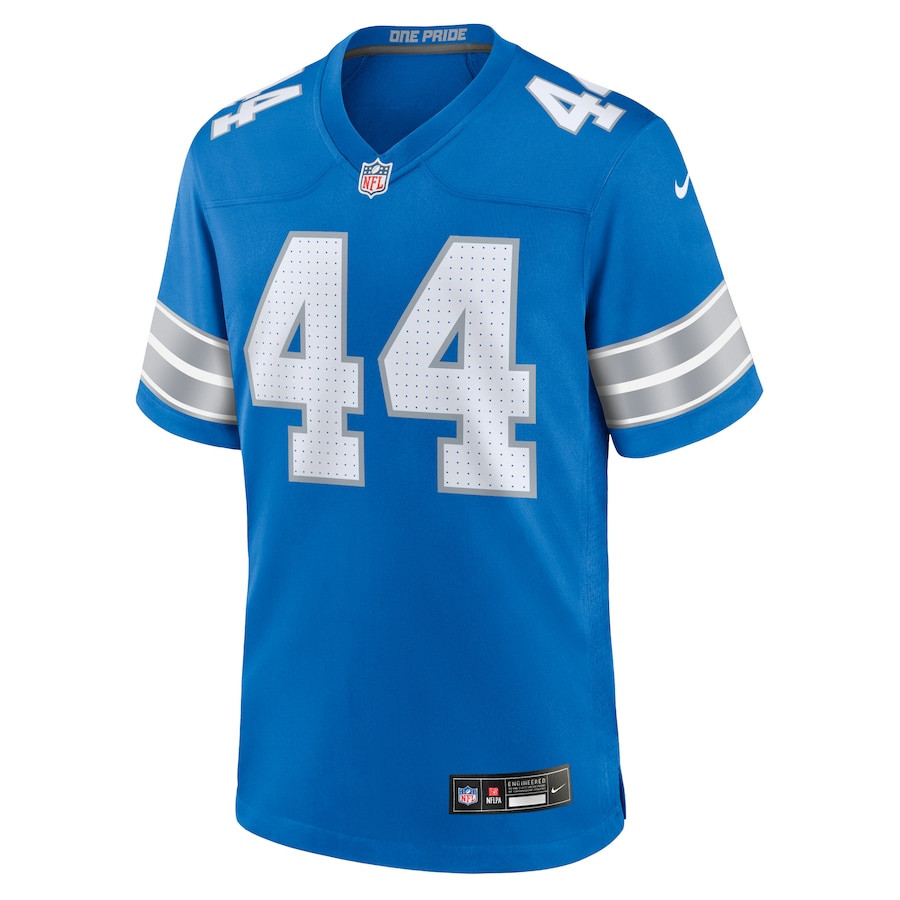 Malcolm Rodriguez 44 Detroit Lions Game Jersey - Blue, Men JS7954 nicesnker - Image 2