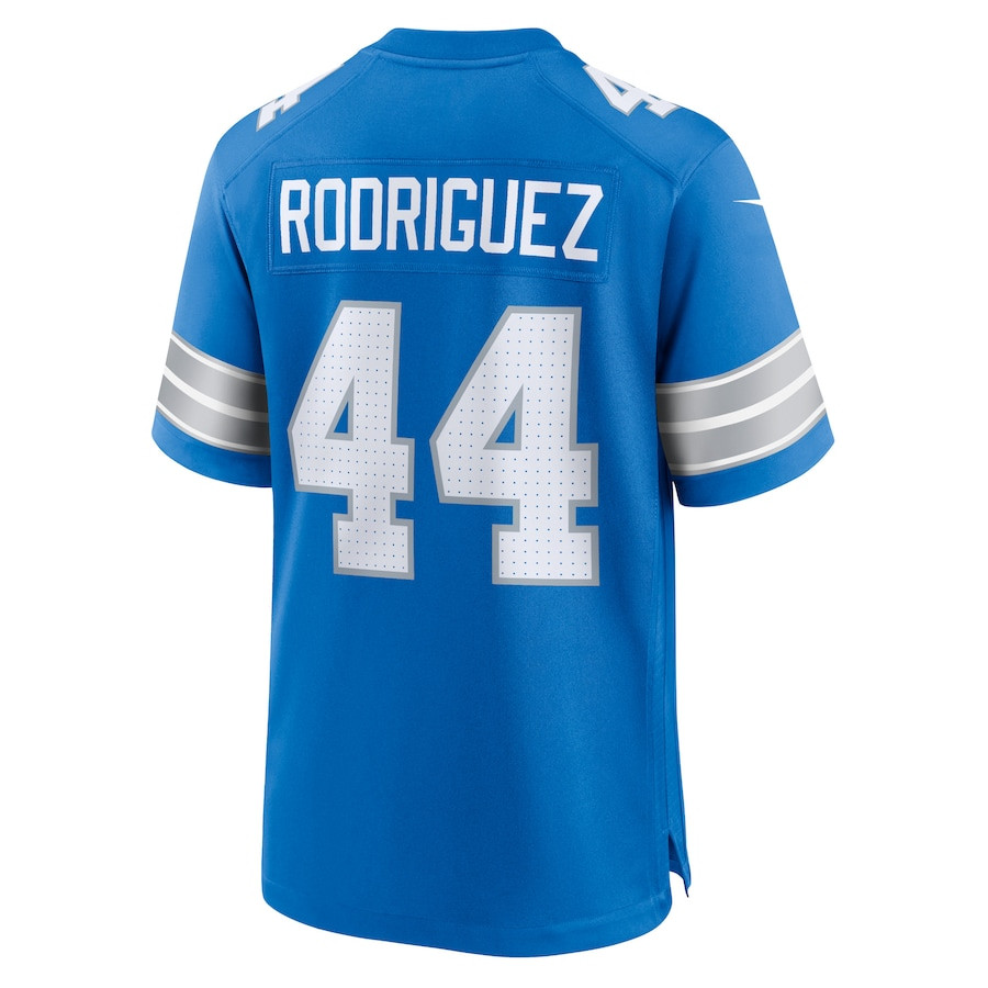 Malcolm Rodriguez 44 Detroit Lions Game Jersey - Blue, Men JS7954 nicesnker - Image 3