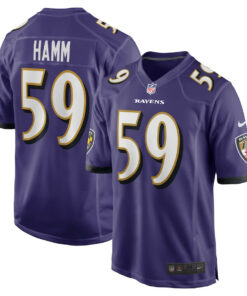 Malik Hamm 59 Baltimore Ravens Team Game Men Jersey - Purple JS6534 nicesnker