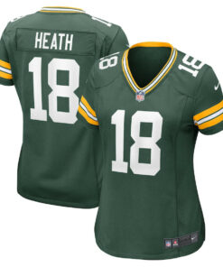 Malik Heath 18 Green Bay Packers Women's Game Jersey - Green JS3252 nicesnker