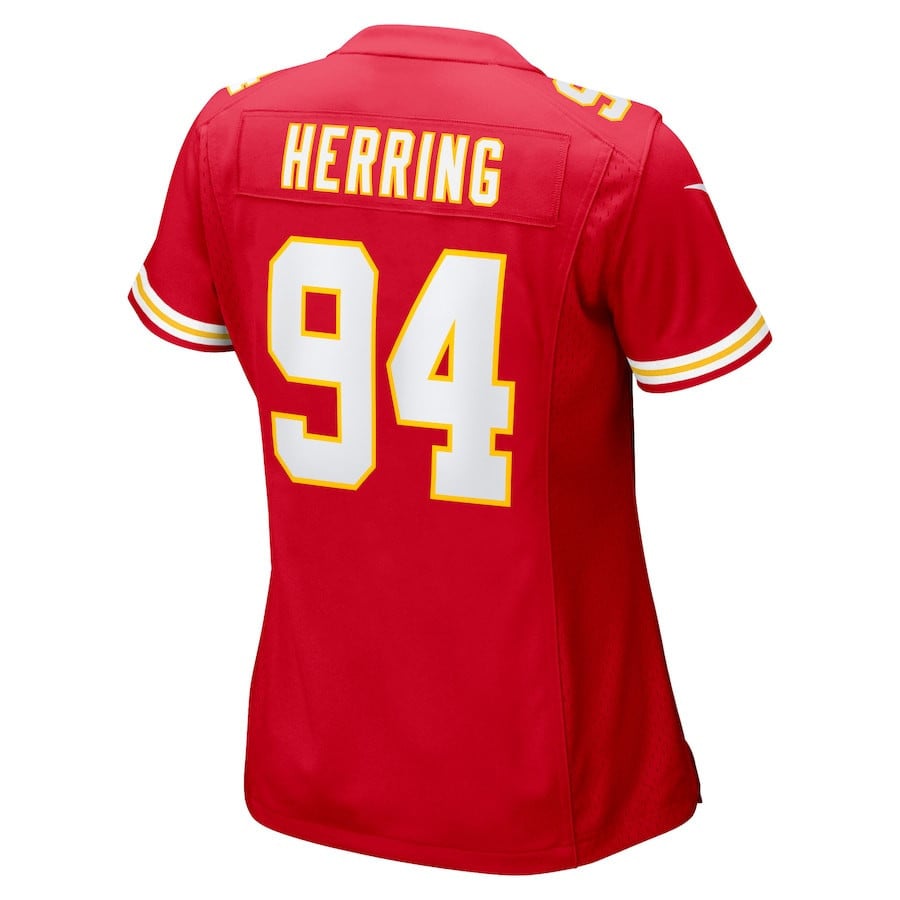 Malik Herring #94 Kansas City Chiefs Super Bowl LIX Women's Jersey - Red JS8465 nicesnker - Image 3