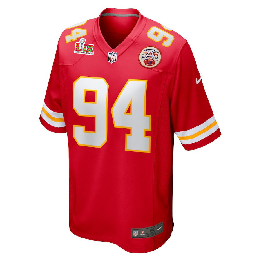 Malik Herring #94 Kansas City Chiefs Super Bowl LIX YOUTH Jersey - Red JS4207 nicesnker - Image 2