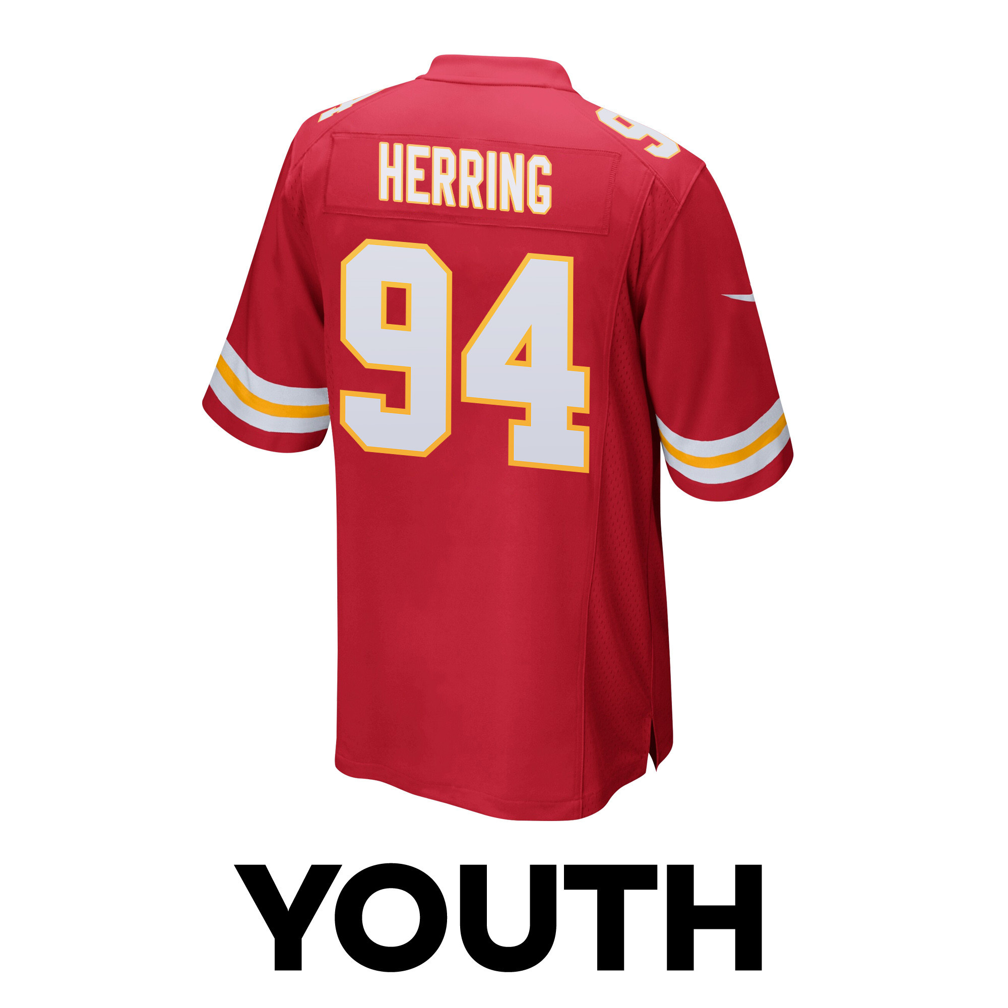 Malik Herring 94 Kansas City Chiefs Super Bowl LVIII Champions 4X Game YOUTH Jersey - Red JS3910 nicesnker - Image 3