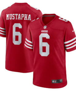 Malik Mustapha 6 San Francisco 49ers Game Men Jersey - Scarlet JS9401 nicesnker