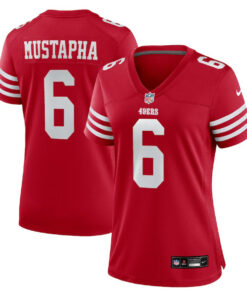 Malik Mustapha 6 San Francisco 49ers Women's Game Jersey - Scarlet JS5492 nicesnker