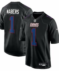 Malik Nabers 1 New York Giants Fashion Men Jersey - Carbon Black JS3668 nicesnker