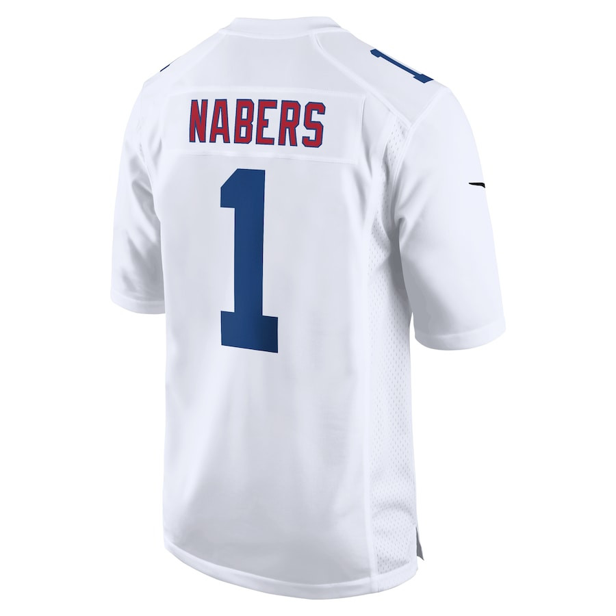 Malik Nabers 1 New York Giants Fashion Men Jersey - Tundra White JS7085 nicesnker - Image 3