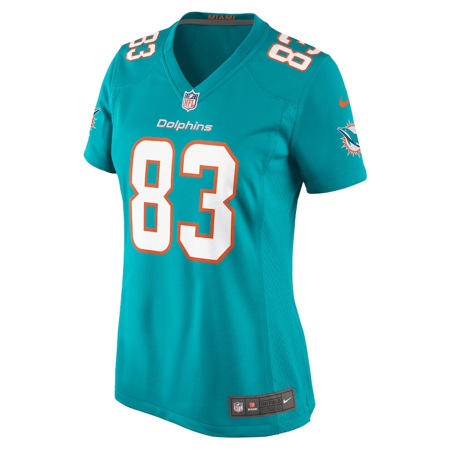 Malik Washington 83 Miami Dolphins Women's Game Jersey - Aqua JS4358 nicesnker - Image 2