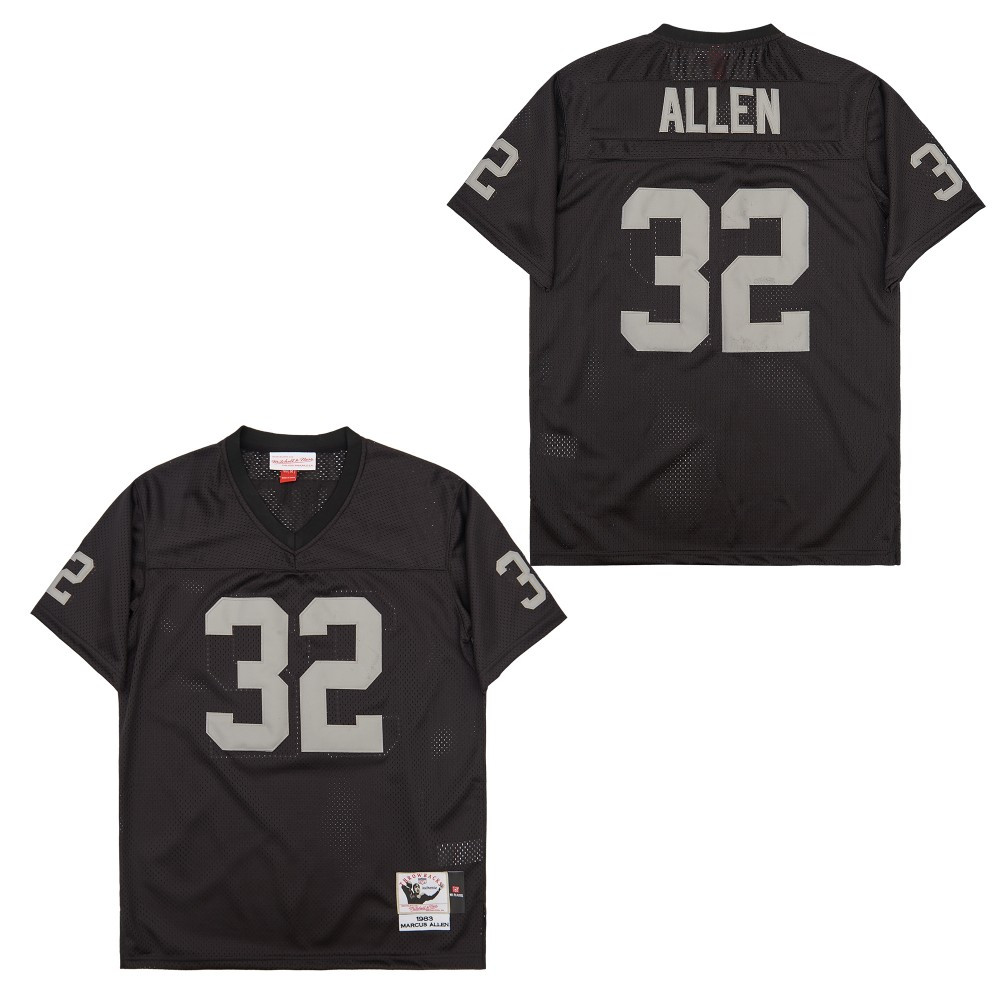 Marcus Allen 32 Las Vegas Raiders Throwback Men Jersey - Black JS5972 nicesnker