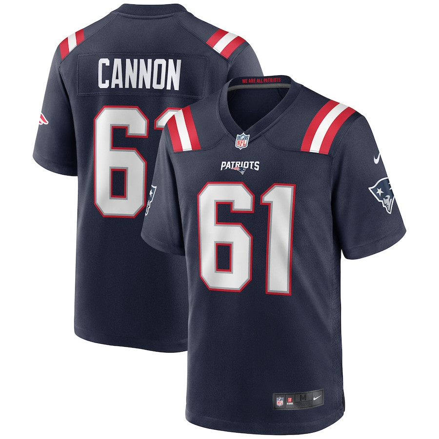 Marcus Cannon 61 New England Patriots Men Game Jersey - Navy JS7060 nicesnker