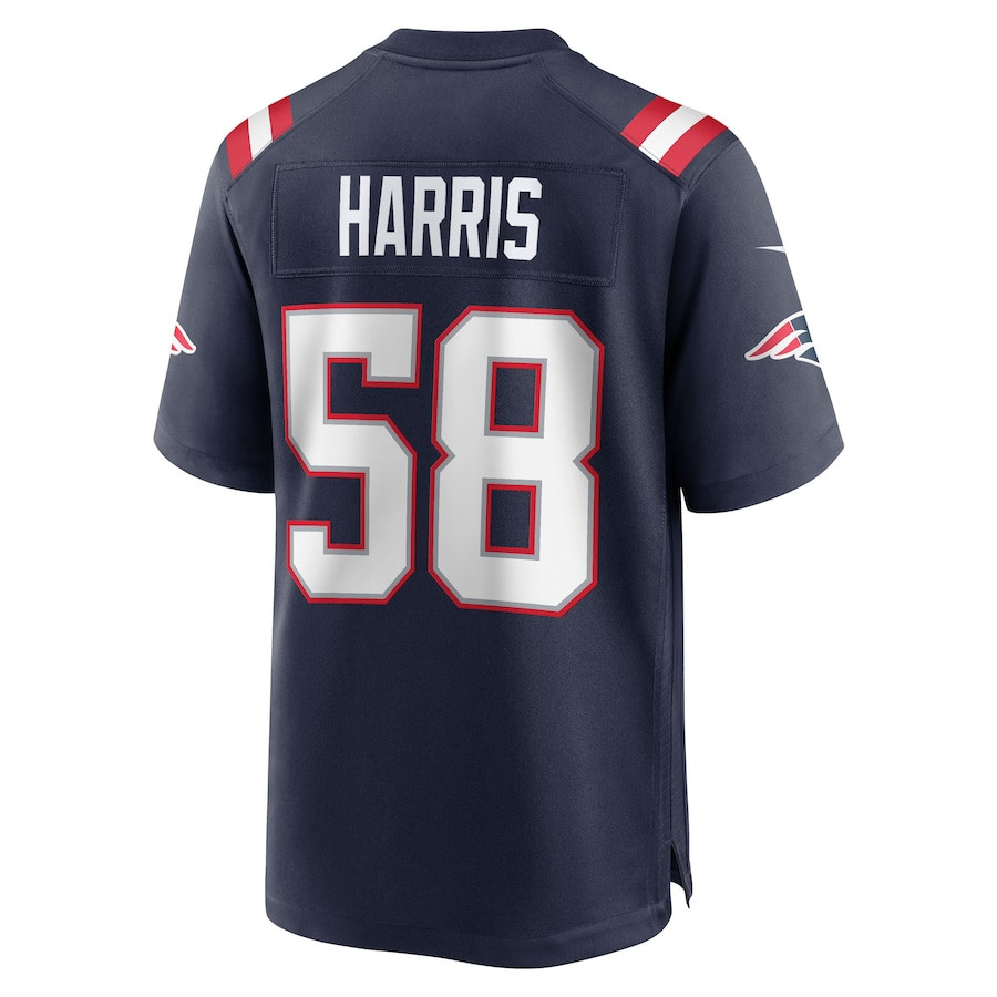 Marcus Harris 58 New England Patriots Team Game Men Jersey - Navy JS5104 nicesnker - Image 3