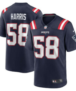 Marcus Harris 58 New England Patriots Team Game Men Jersey - Navy JS5104 nicesnker