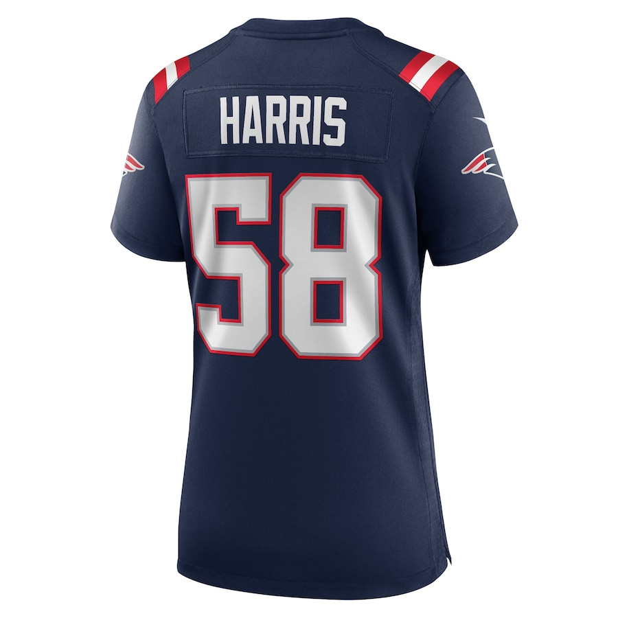 Marcus Harris 58 New England Patriots Women's Team Game Jersey - Navy JS9756 nicesnker - Image 3