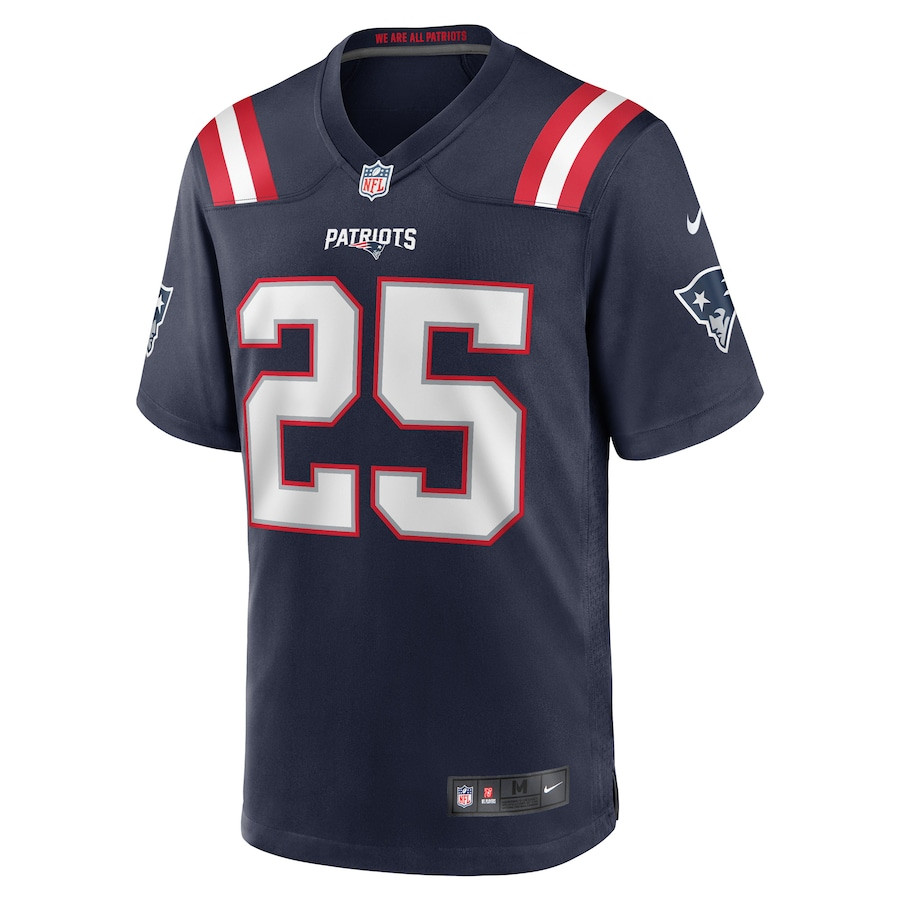 Marcus Jones 25 New England Patriots Game Men Jersey - Navy JS3398 nicesnker - Image 2
