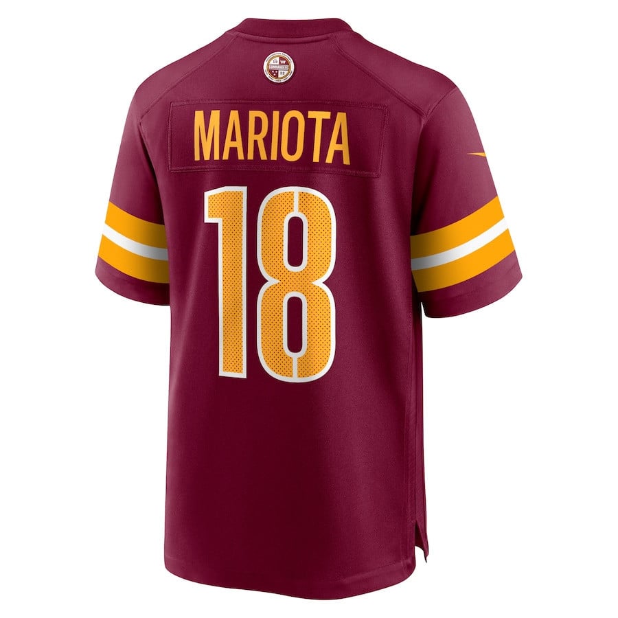 Marcus Mariota #18 Washington Commanders Super Bowl LIX Youth Jersey - Burgundy JS2223 nicesnker - Image 3
