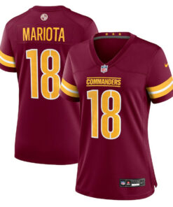 Marcus Mariota 18 Washington Commanders Women's Game Jersey - Burgundy JS5530 nicesnker