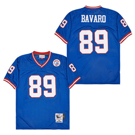 Mark Bavaro 89 New York Giants Spider Lockhart 43 Patch Throwback Men Jersey - Blue JS8001 nicesnker - Image 2