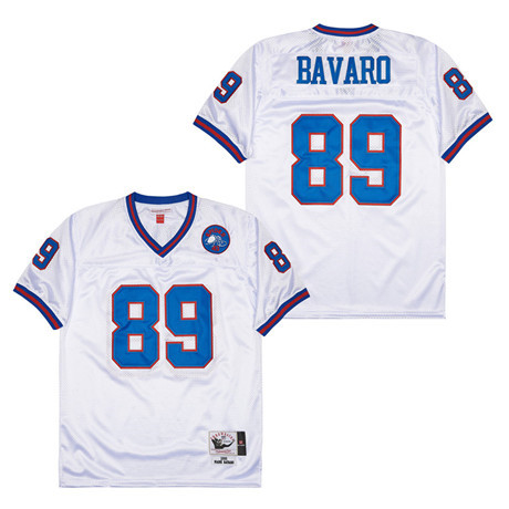 Mark Bavaro 89 New York Giants Spider Lockhart 43 Patch Throwback Men Jersey - White JS6101 nicesnker - Image 2