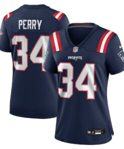 Mark Perry 34 New England Patriots Women's Team Game Jersey - Navy JS5977 nicesnker