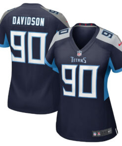 Marlon Davidson 90 Tennessee Titans Women's Game Jersey - Navy JS2832 nicesnker