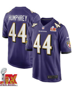 Marlon Humphrey #44 Baltimore Ravens Super Bowl LIX Jersey - Men's - Purple JS7940 nicesnker