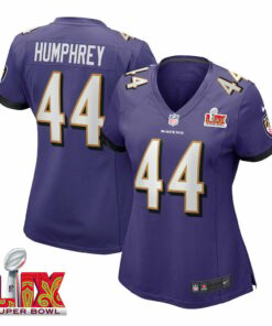 Marlon Humphrey #44 Baltimore Ravens Super Bowl LIX Women's Jersey - Purple JS9664 nicesnker