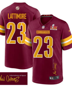 Marshon Lattimore 23 Washington Commanders Super Bowl LIX 'New Orleans - A Symphony of Sport' EMBROIDERED Game Men Jersey - Burgundy JS4612 nicesnker