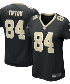 Mason Tipton 84 New Orleans Saints Women's Game Jersey - Black JS9015 nicesnker