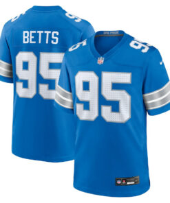 Mathieu Betts 95 Detroit Lions Game Men Jersey - Blue JS5677 nicesnker