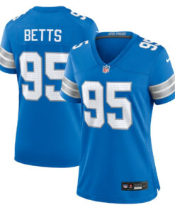 Mathieu Betts 95 Detroit Lions Women's Game Jersey - Blue JS1545 nicesnker