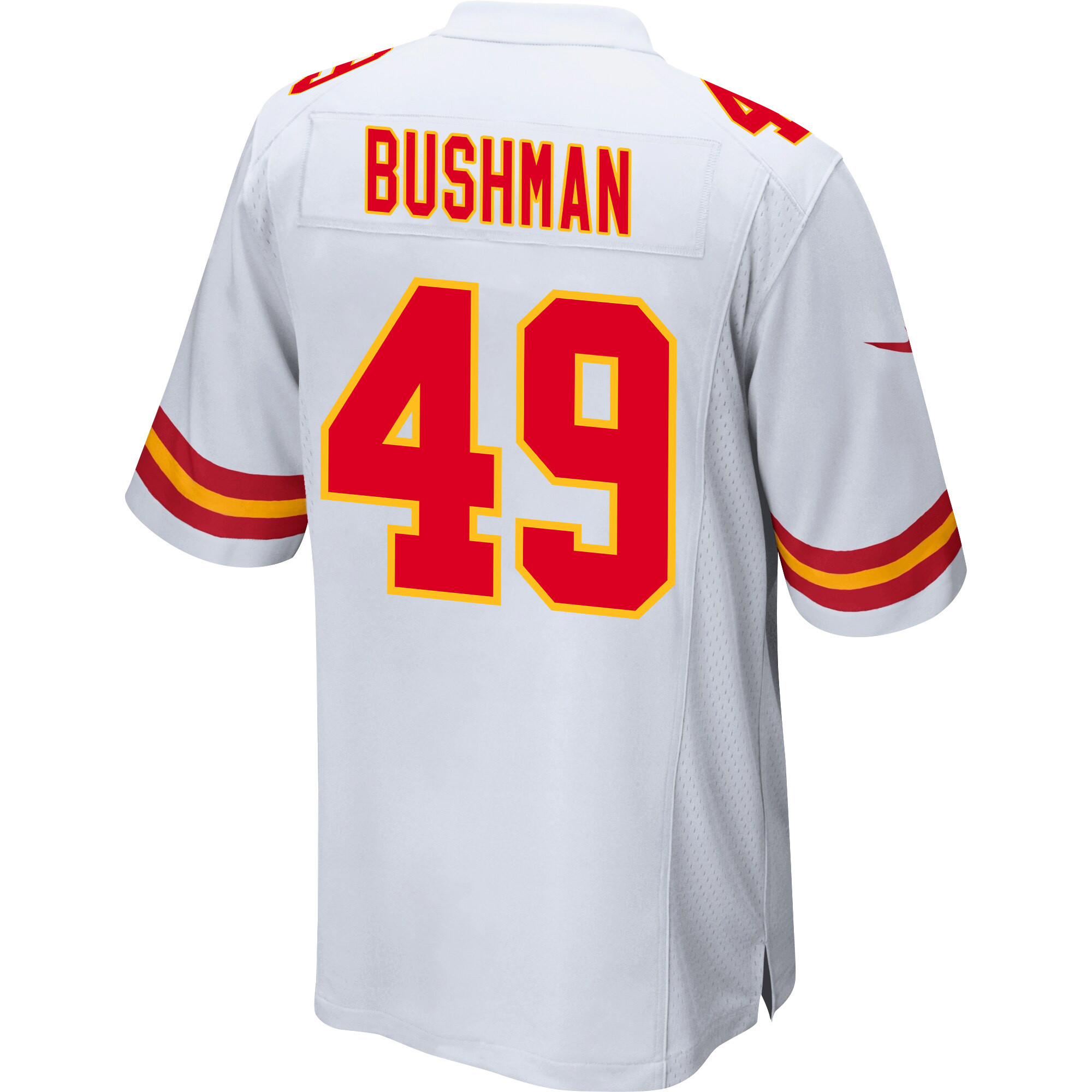 Matt Bushman 49 Kansas City Chiefs Super Bowl LVIII Patch Game Men Jersey - White JS3850 nicesnker - Image 3