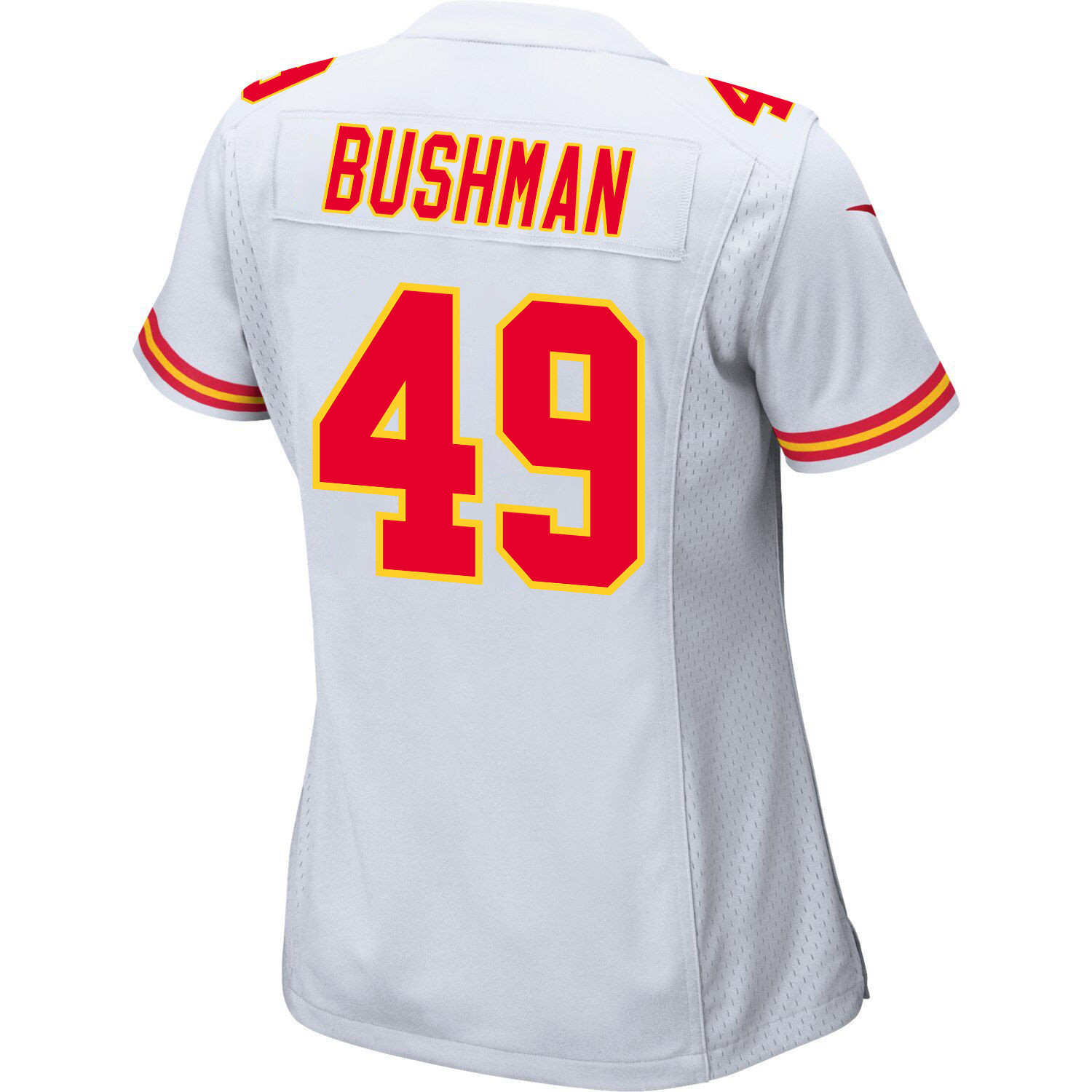 Matt Bushman 49 Kansas City Chiefs Super Bowl LVIII Patch Game Women Jersey - White JS8133 nicesnker - Image 3