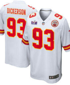 Matt Dickerson 93 Kansas City Chiefs Super Bowl LVIII Patch Game Men Jersey - White JS3869 nicesnker