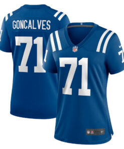 Matt Goncalves 71 Indianapolis Colts Women's Game Jersey - Royal JS4747 nicesnker