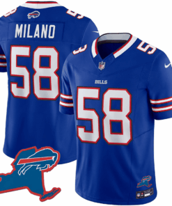 Matt Milano 58 Buffalo Bills New York Patch Game Men Jersey - Royal JS7964 nicesnker