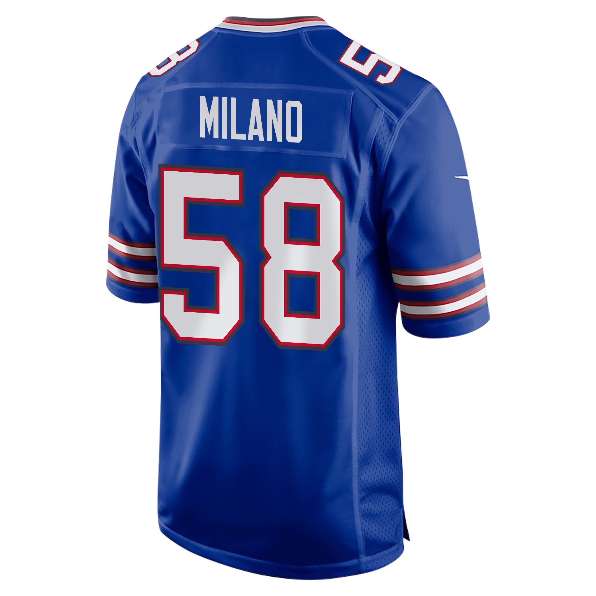 Matt Milano 58 Buffalo Bills Super Bowl LIX Champions Patch 'New Orleans - Where Legends Are Made' EMBROIDERED Game Men Jersey - Royal JS4965 nicesnker - Image 2