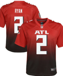 Matt Ryan 2 Atlanta Falcons YOUTH 2nd Alternate Game Jersey - Red JS2842 nicesnker