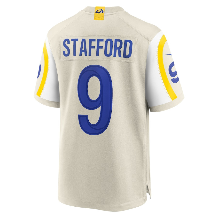 Matthew Stafford 9 Los Angeles Rams Game Men Jersey - Bone JS8087 nicesnker - Image 3