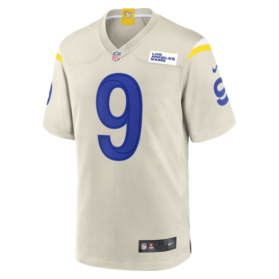 Matthew Stafford 9 Los Angeles Rams Game Men Jersey - Bone JS8087 nicesnker - Image 2