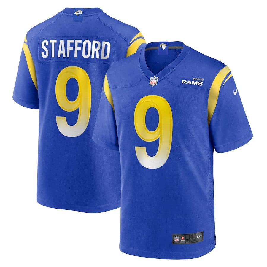 Matthew Stafford 9 Los Angeles Rams Game Men Jersey - Royal JS6293 nicesnker