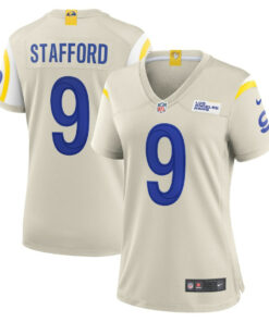 Matthew Stafford 9 Los Angeles Rams Women's Game Jersey - Bone JS2007 nicesnker