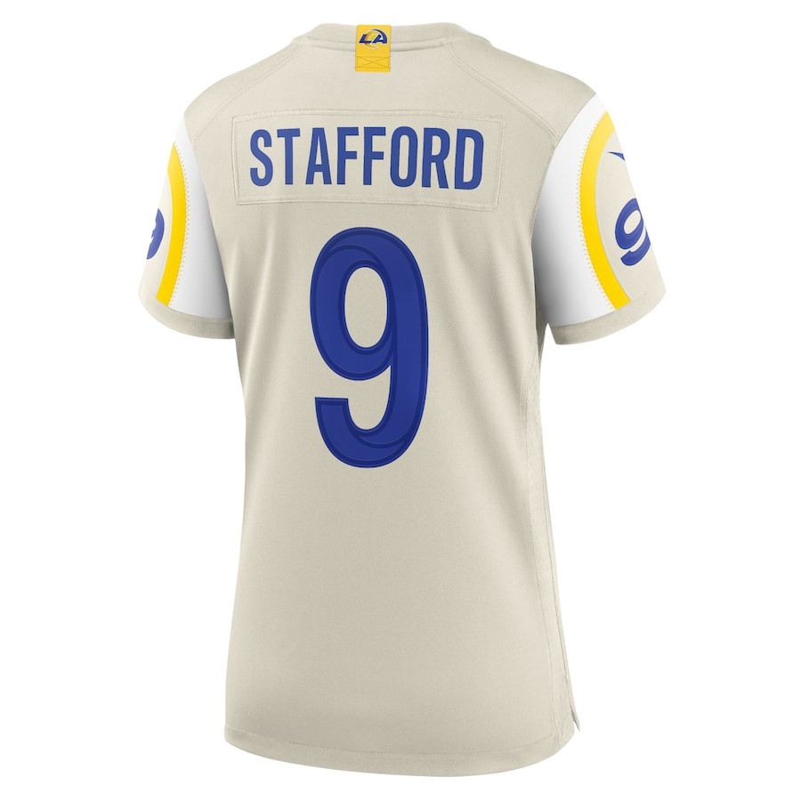 Matthew Stafford 9 Los Angeles Rams Women's Game Jersey - Bone JS2007 nicesnker - Image 3