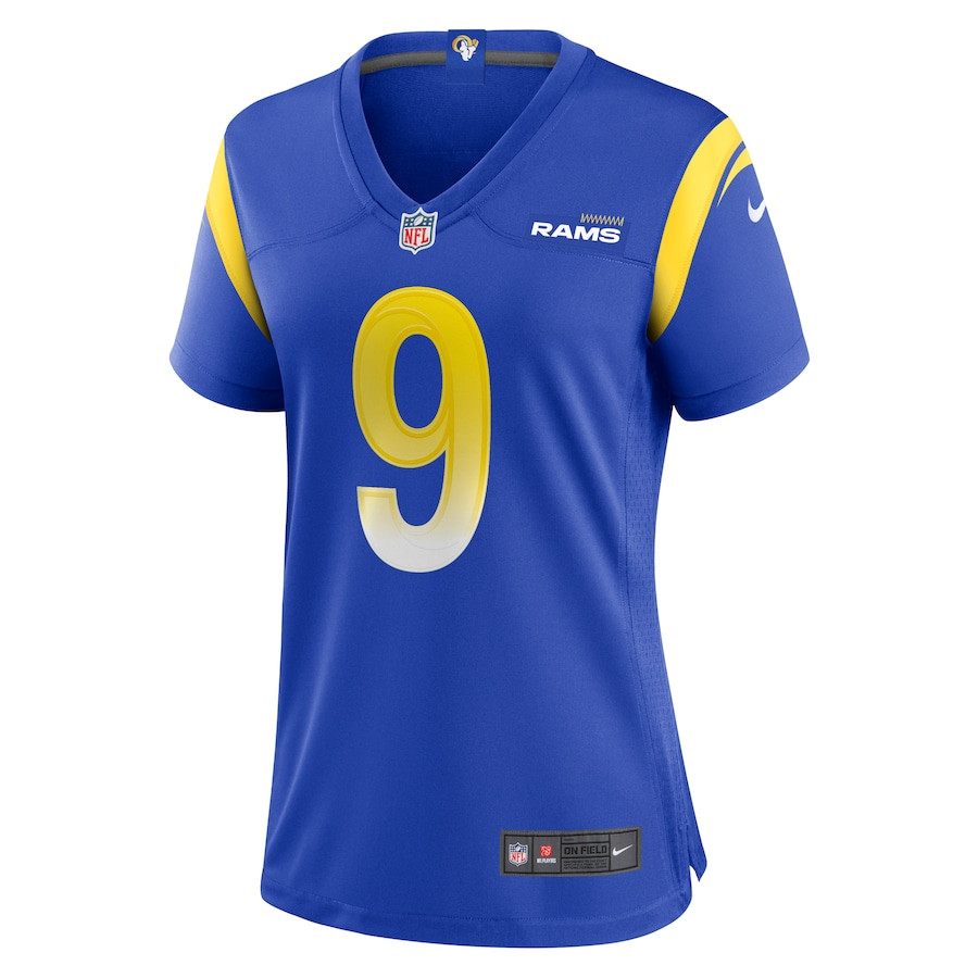 Matthew Stafford 9 Los Angeles Rams Women's Game Jersey - Royal JS6341 nicesnker - Image 2