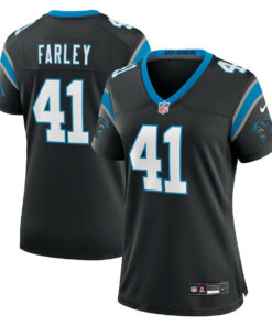 Matthias Farley 41 Carolina Panthers Women's Team Game Jersey - Black JS1538 nicesnker