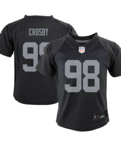 Maxx Crosby 98 Las Vegas Raiders Game YOUTH Jersey - Black JS9380 nicesnker